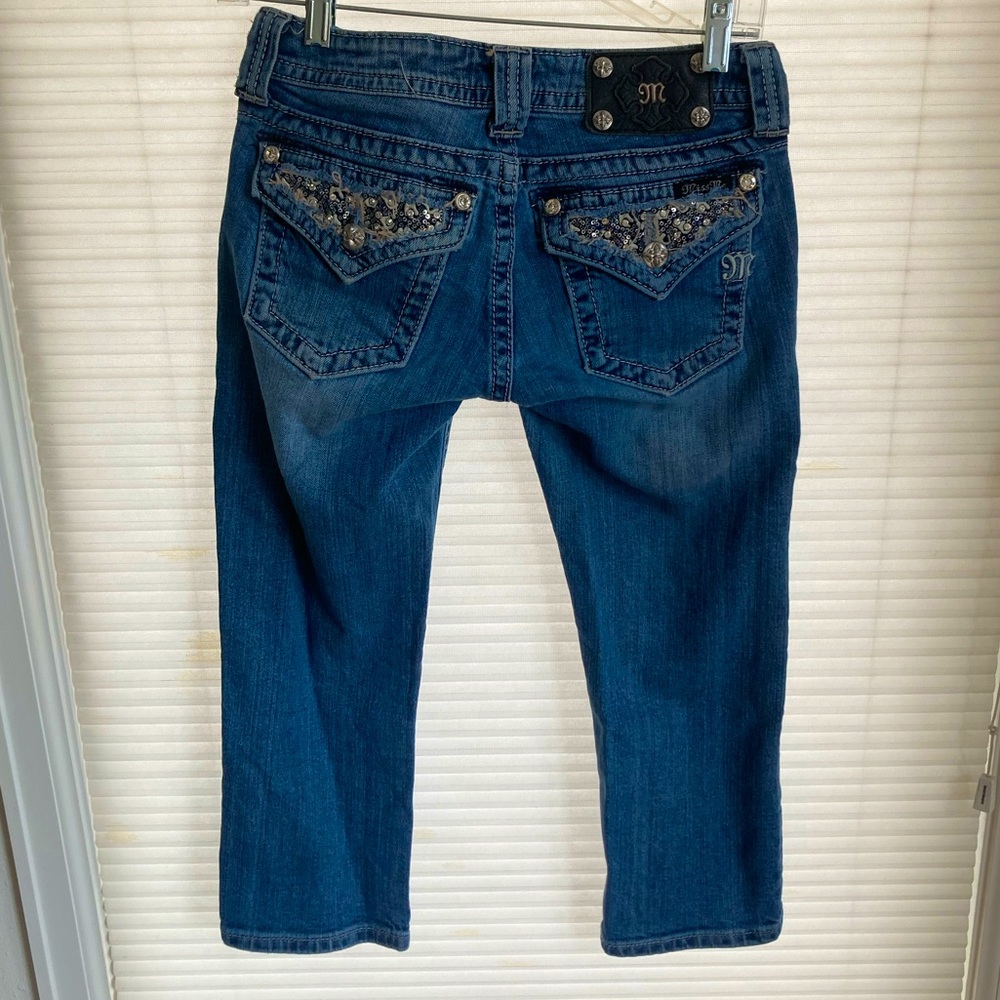 Knee Length Miss Me Jean Shorts